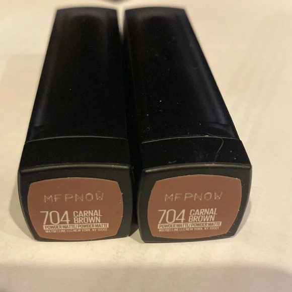 2 Maybelline Color Sensational Powder Matte Lipstick 704 Carnal Brown - Picture 2 of 7